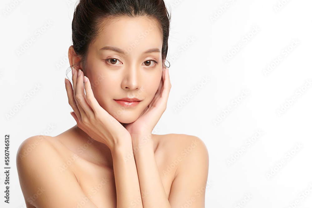 Beautiful young asian woman with clean fresh skin on white background, Face care, Facial treatment, Cosmetology, beauty and spa, Asian women portrait. Beautiful young asian woman with clean fresh skin on white background, Face care, Facial treatment, Cosmetology, beauty and spa, Asian women portrait.