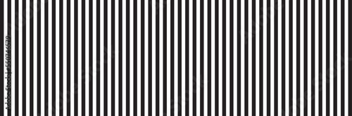 Black vertical stripes on white background. Straight lines pattern for backdrop and wallpaper template. Realistic lines with repeat stripes texture. Simple geometric background, vector illustration