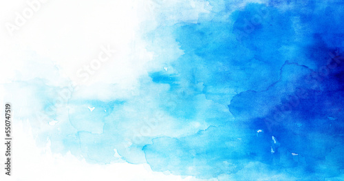 青色の水彩テクスチャ 背景素材