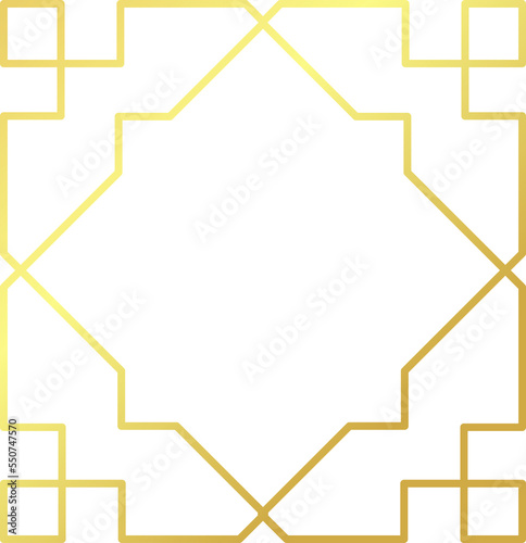 Golden geometric frame