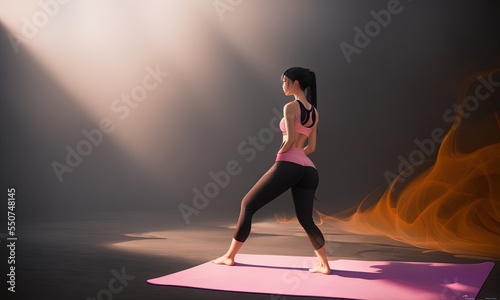 yoga with lightstreak  photo