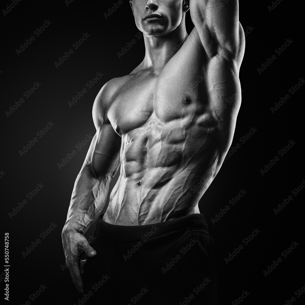 Handsome power athletic young man with great physique Handsome power athletic young man with great physique