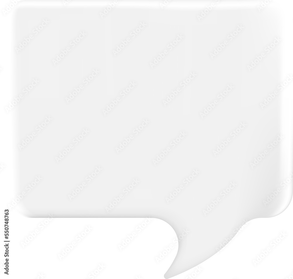 3D white speech bubble 3D white speech bubble