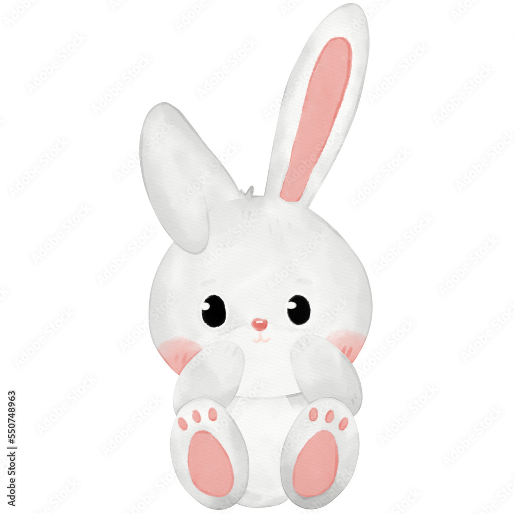 Little bunny watercolor illustration Little bunny watercolor illustration