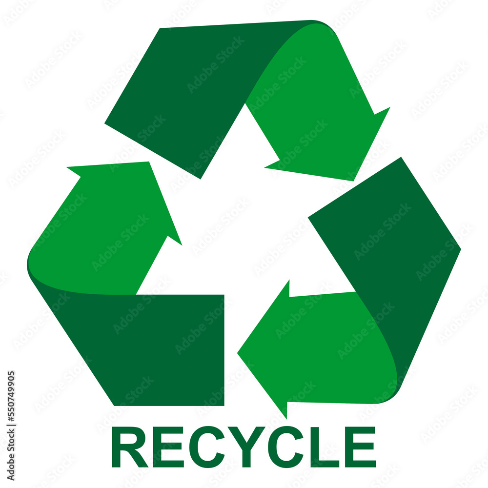 Obraz premium recycle symbol on white background