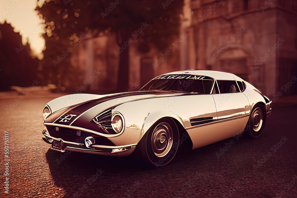 Obraz premium Vintage car on the street