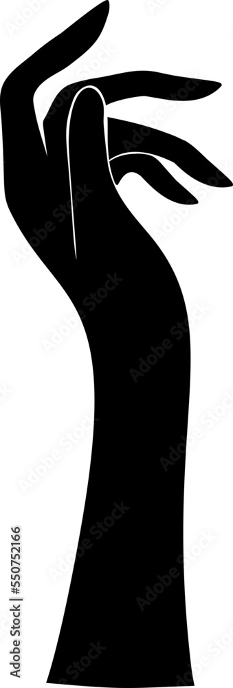 Naklejka premium Elegant hand silhouette vector