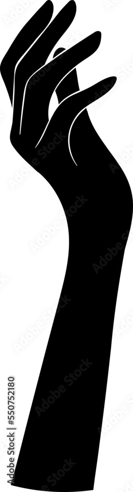 Elegant hand silhouette vector Elegant hand silhouette vector