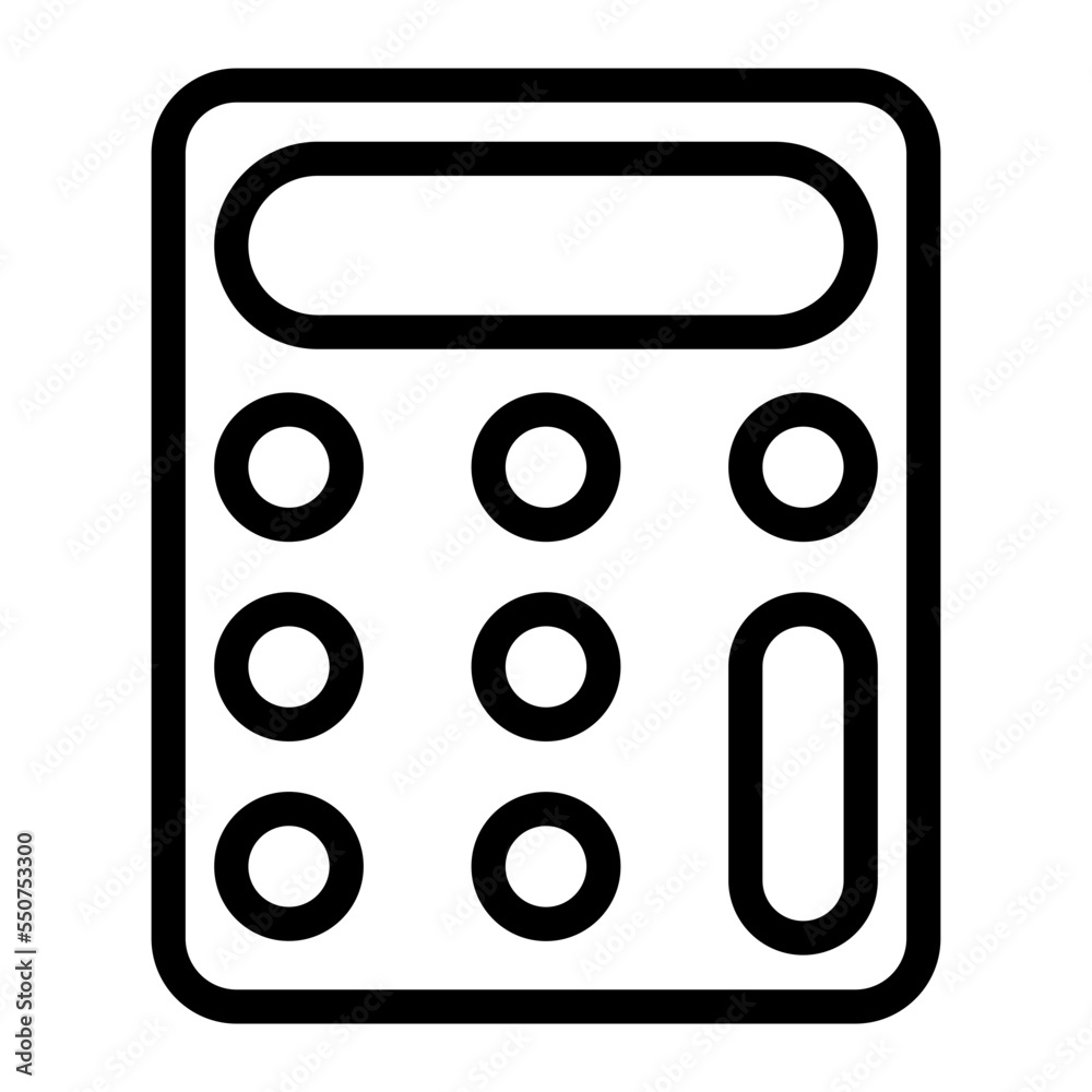 calculator line icon calculator line icon
