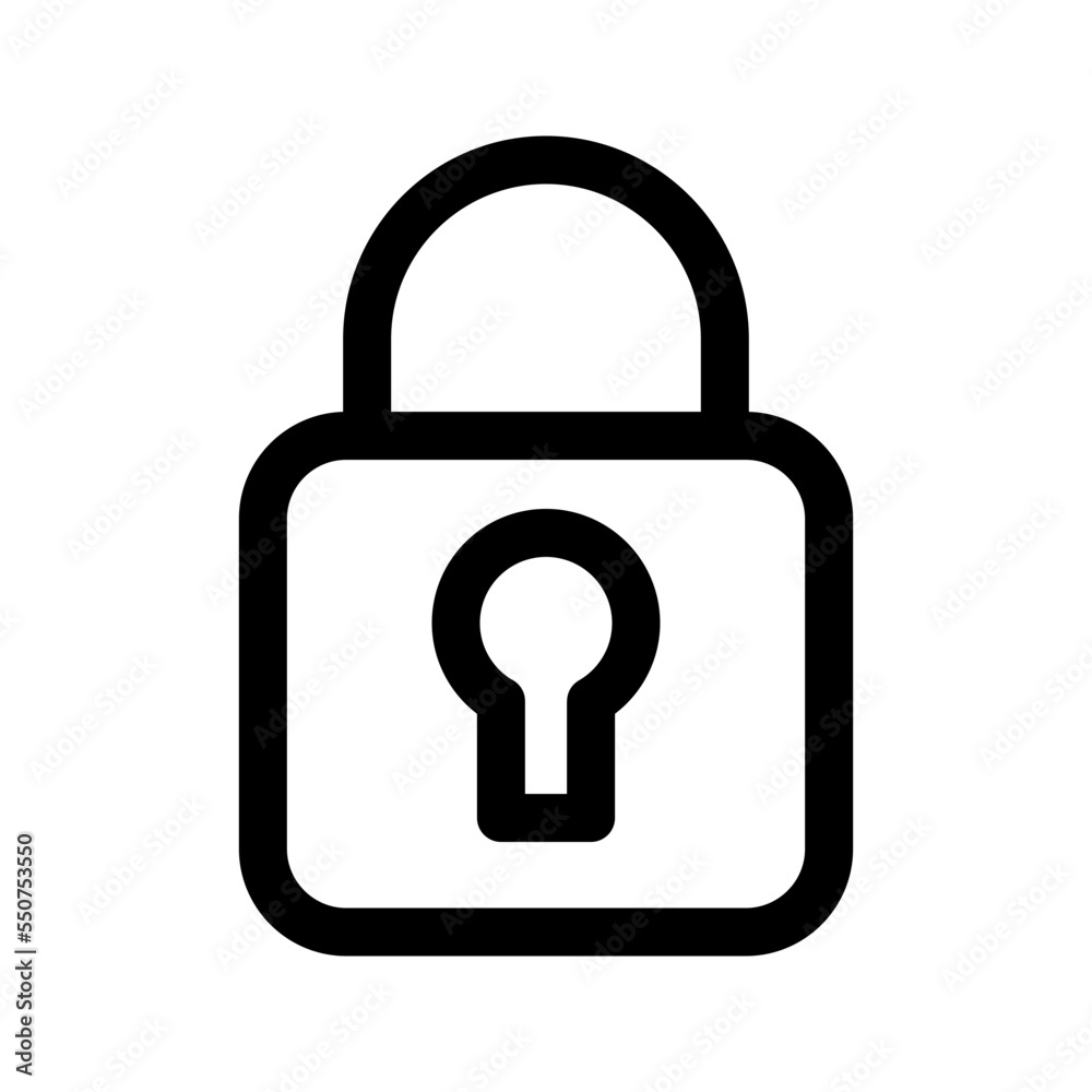 Locked Icon Vector Symbol Design Illustration Locked Icon Vector Symbol Design Illustration