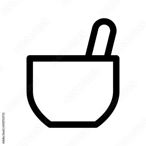 Mortar And Pestle Icon Vector Symbol Design Illustration