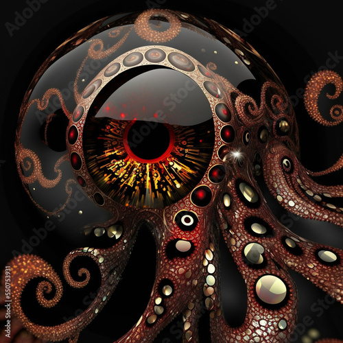 Murais de parede ruby octopus eye