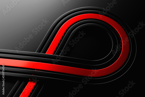 infinity symbol template. 3d illustration of a realistic sign of eternity with colored stripes. Colorful wavy volumetric eight for logo  branding