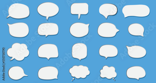 Set of blank empty  dialog