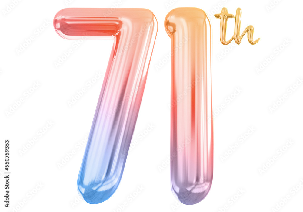 anniversary 71th number gradient anniversary 71th number gradient