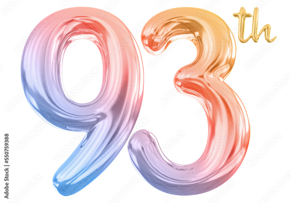Obraz premium anniversary 93th number gradient 