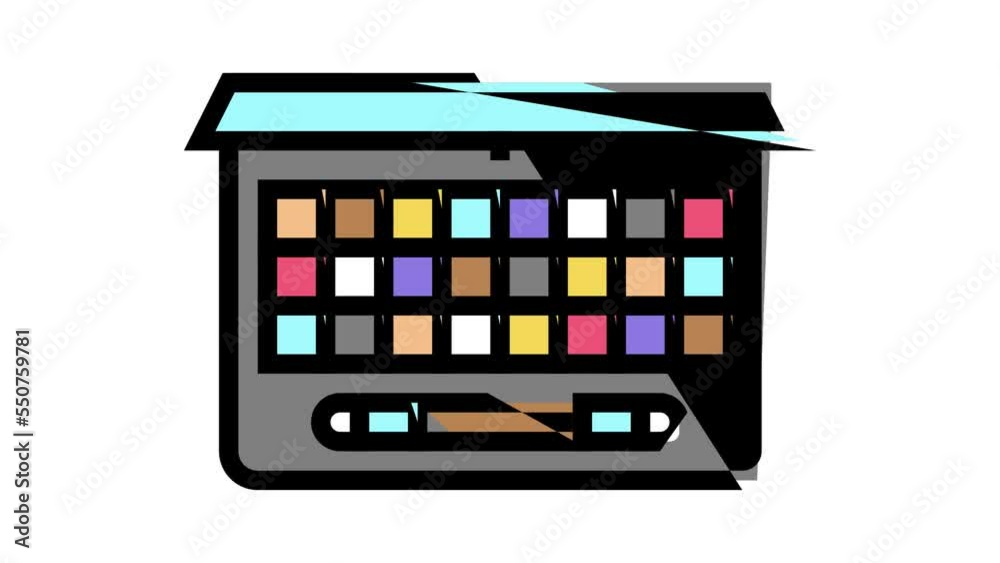 eyeshadow set color icon animation eyeshadow set color icon animation