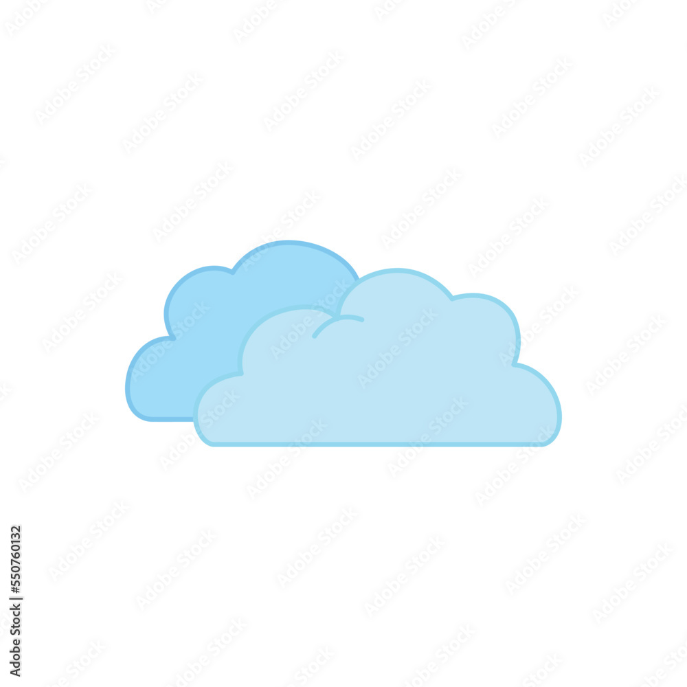 Overcast Weather symbol vector isolated on white background. Overcast Weather symbol vector isolated on white background.