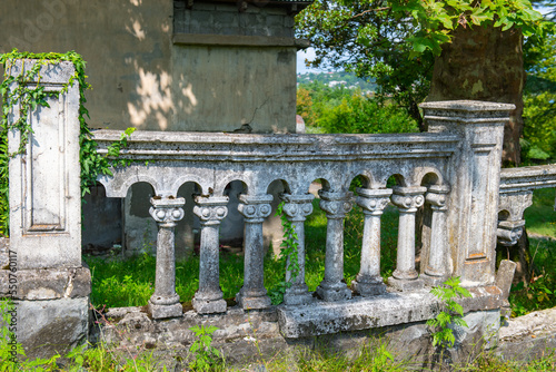 railings of an old abandoned enclosure in Georgia photo