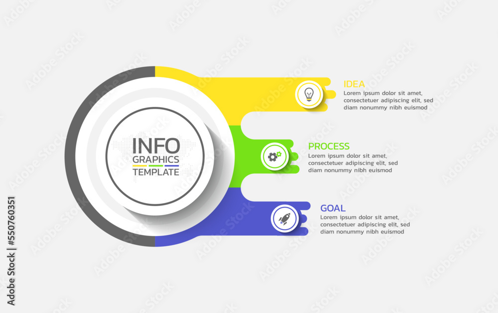 Fototapeta premium Infographic vector design business icons template