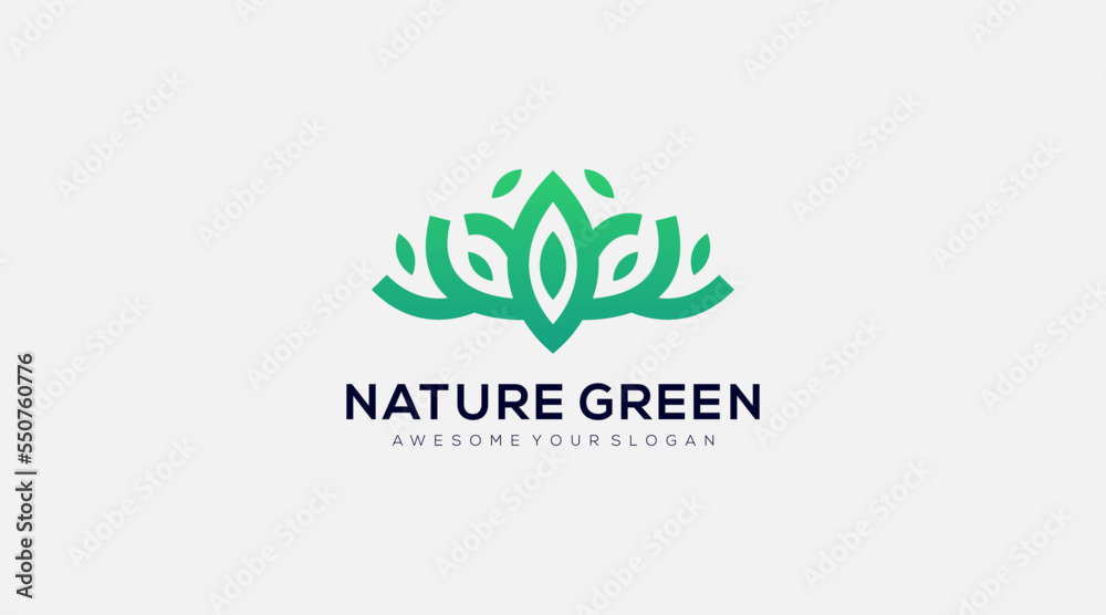 Nature Symbol icon green business logo design