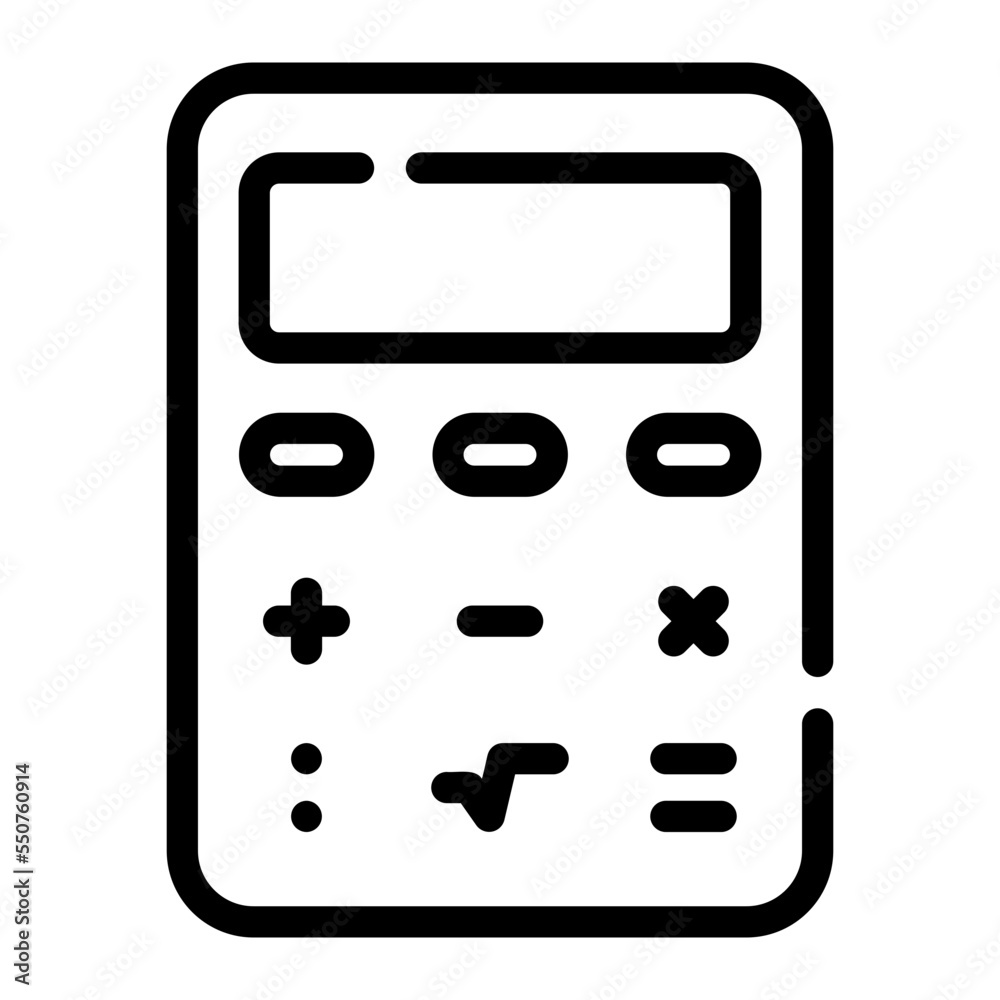 calculator line icon