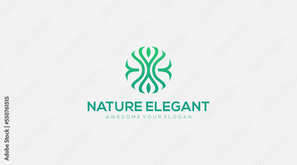 Luxury Nature symbol Icon Logo design vector illustration