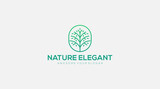 Unique and elegant tree logo in frame design