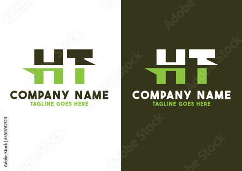 Letter HT logo design vector template, HT logo
