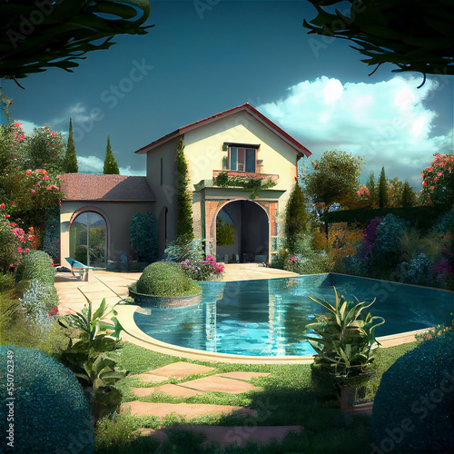 Britton house with pool