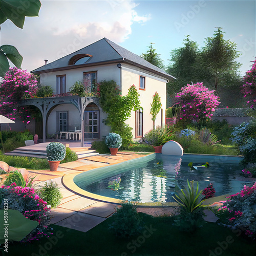 Britton house with pool