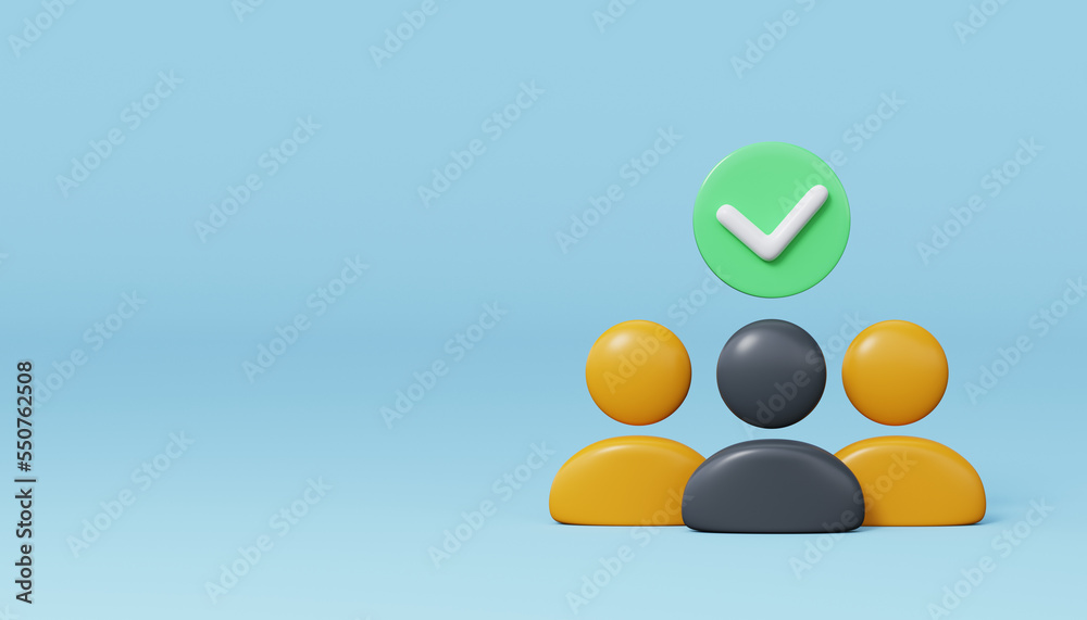 Successful teamwork 3D render Successful teamwork 3D render