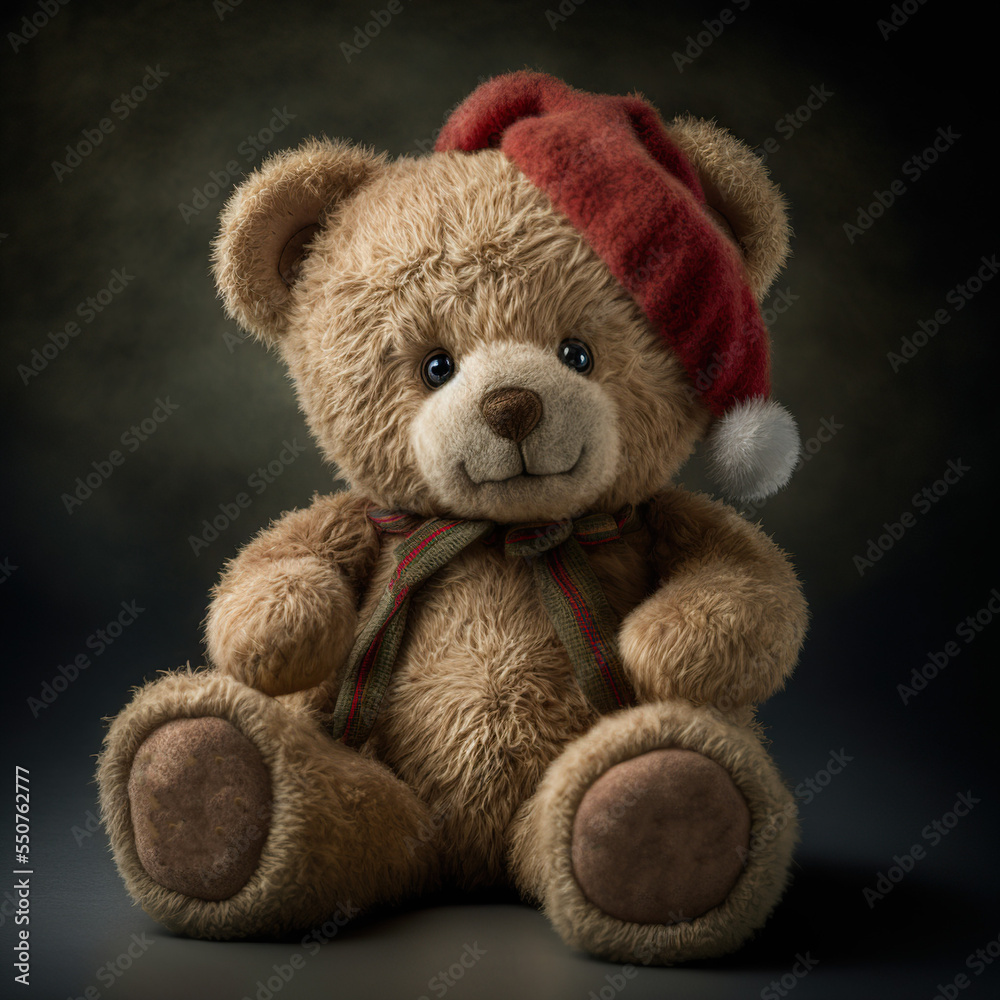 Obraz premium cute christmas teddy bear