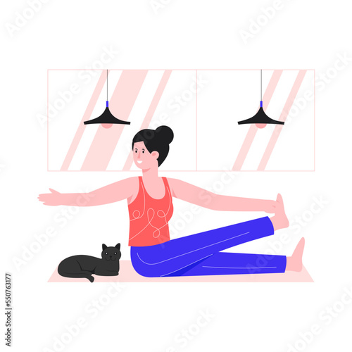 A flat illustration of meditation