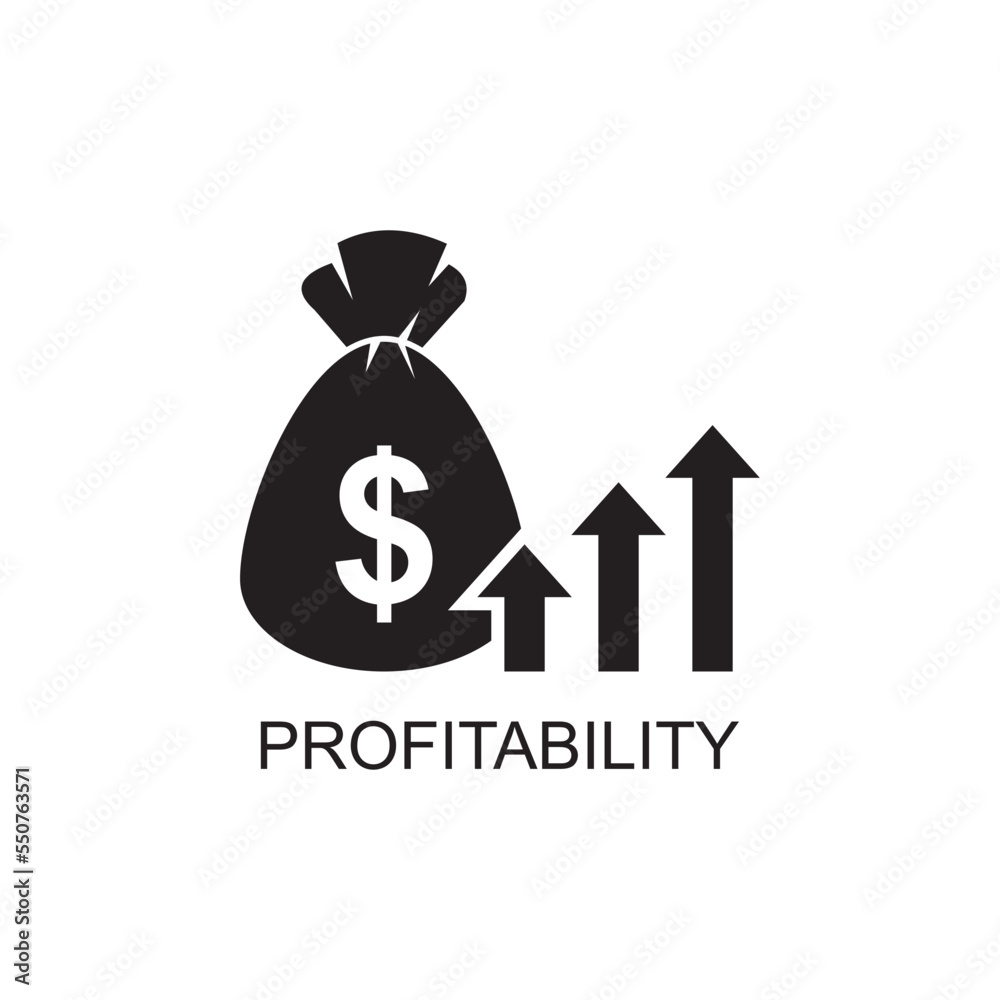 Obraz premium profit icon , business icon vector