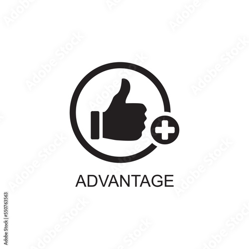 advantage icon , business icon vector photo