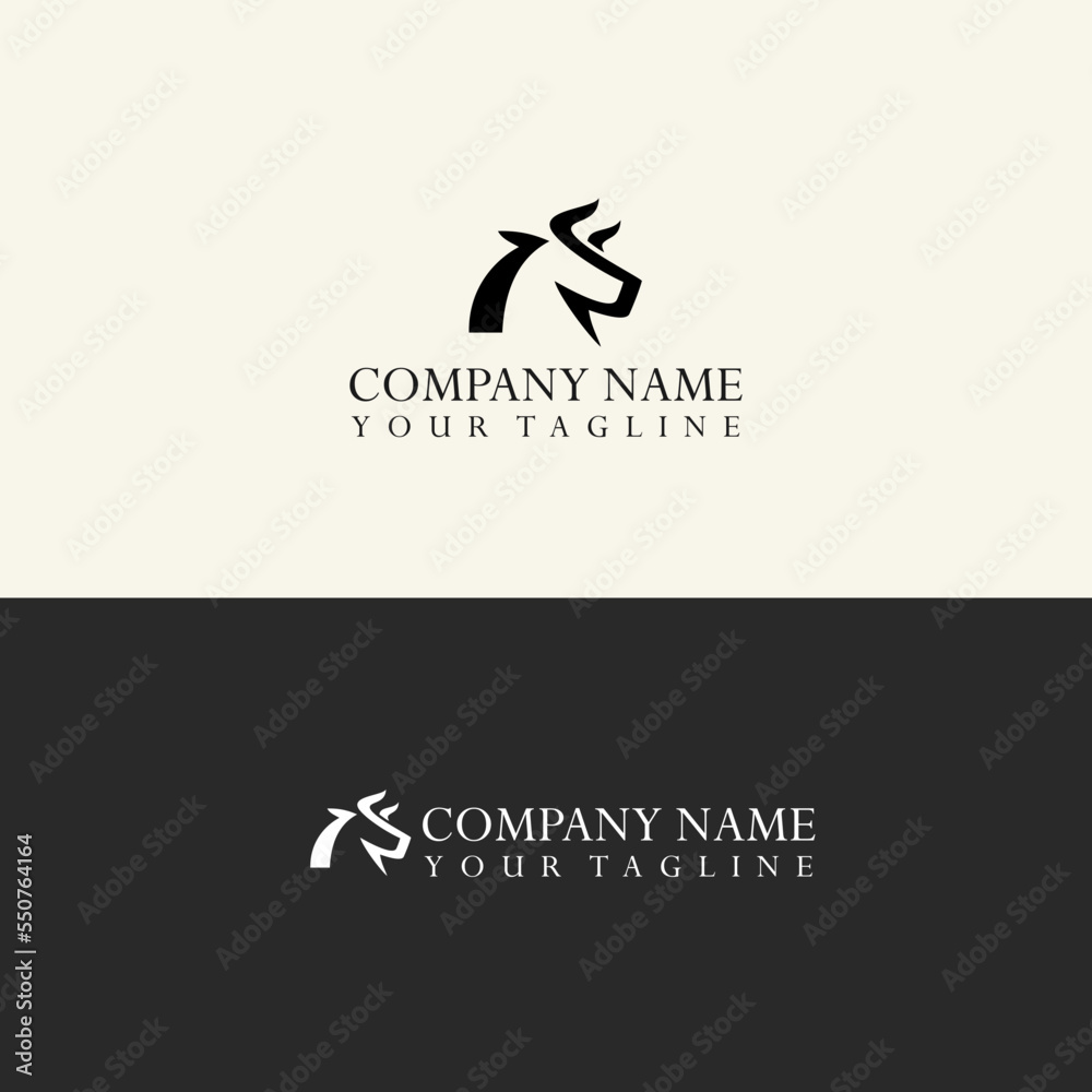 Fototapeta premium Abstract R Bull logo design vector graphic