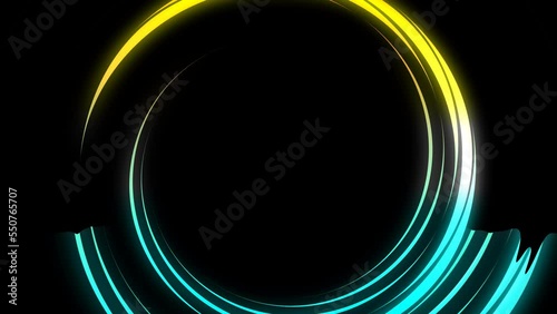 circle animation on black bacground