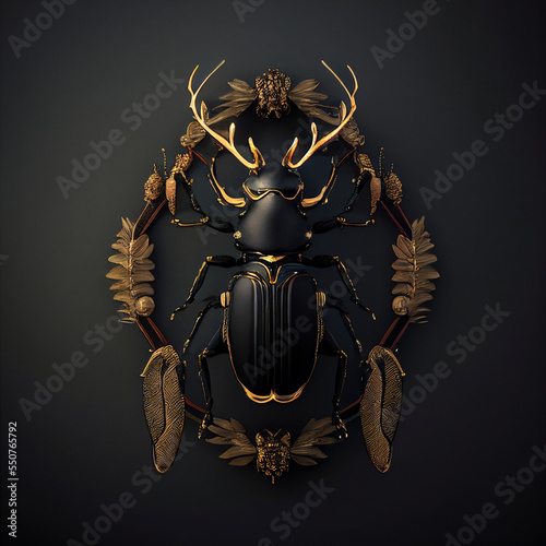 stag beetle artdeco specimen