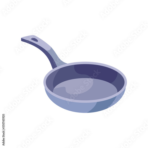 Frying Pan Vector Icon Isolated on White Background