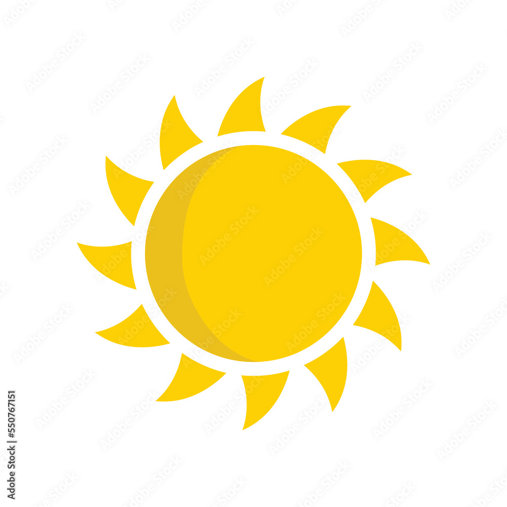 sun icon vector design template in white background