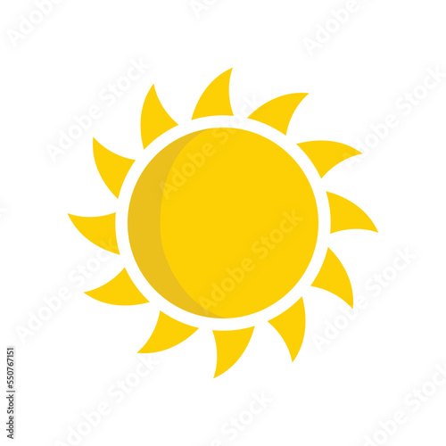 sun icon vector design template in white background