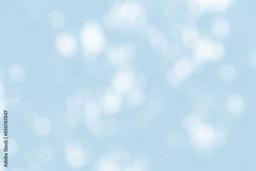 Abstract light blue blur bokeh for background, light blur on high light blue gradient abstract background in central design for presentation.