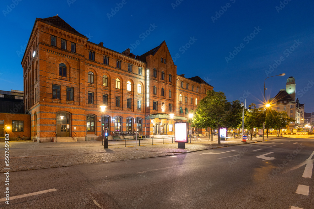 Summer night in Malmö city, Sweden