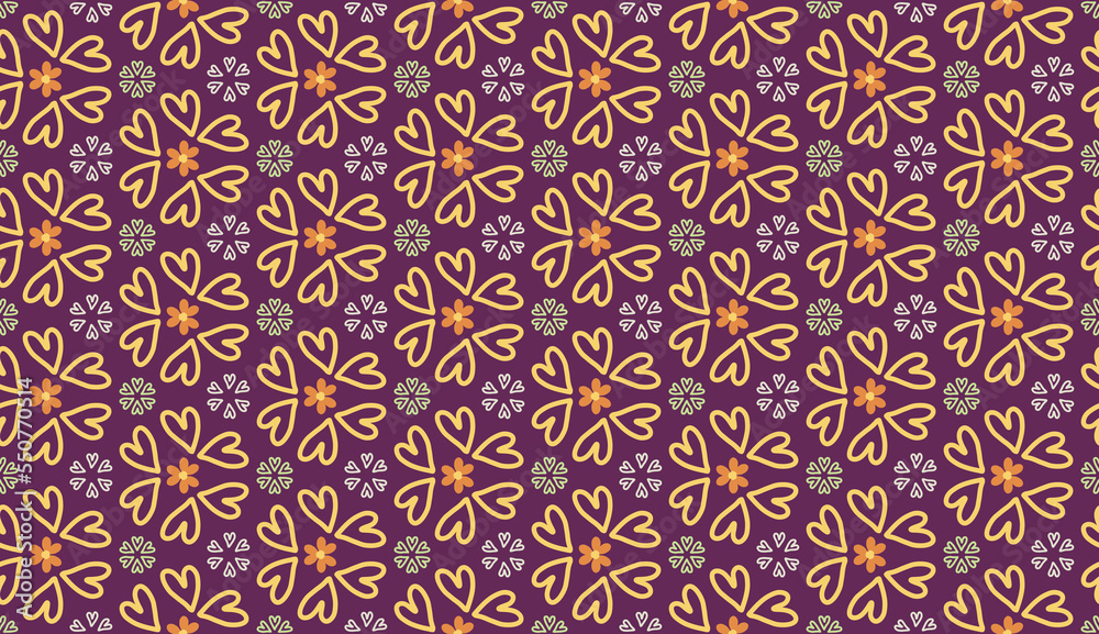 Heart seamless pattern background.