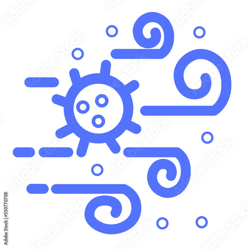 Covid Coronavirus Covid Air Transmission Virus Icon