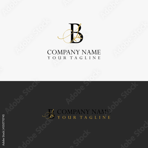 The initials of the B and S cursive logo are luxurious and simple.