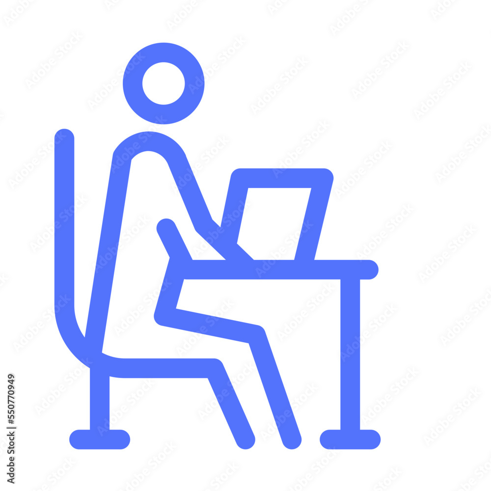 Desk Man Office Computer Work Icon Desk Man Office Computer Work Icon