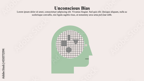 Visual illustration concept of unconscious bias.