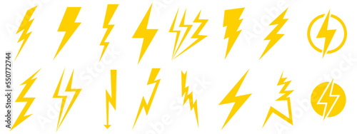 Tableau sur toile Vector lightning icon